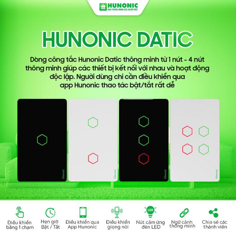 Công Tắc Hunonic Datic Wifi 3 nút Điều Khiển Qua điện thȯại - Sử Dụng Dễ Dàng! remote  smartkey 6