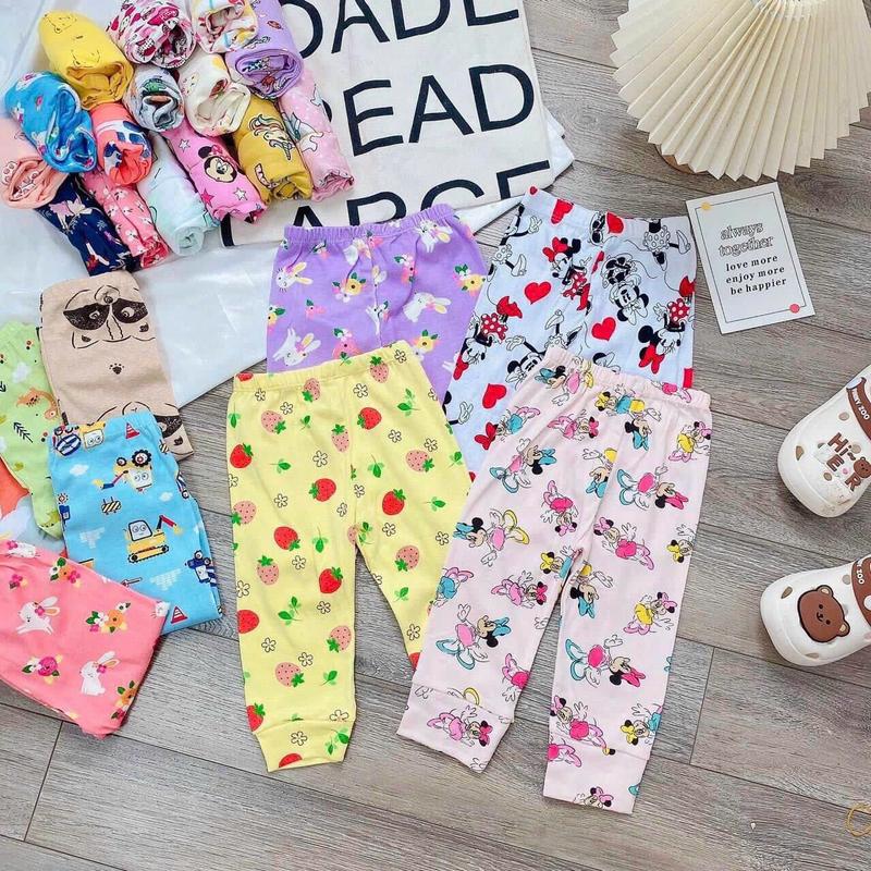 Sét 5 quần dài cho bé Size từ 6-20kg ( chất liệu vải cotton xuất dư ạ) 1