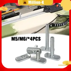 4Pcs Sekrup Jalur Rel Kayak / Track Screws / Track Nuts For Kayak Boat