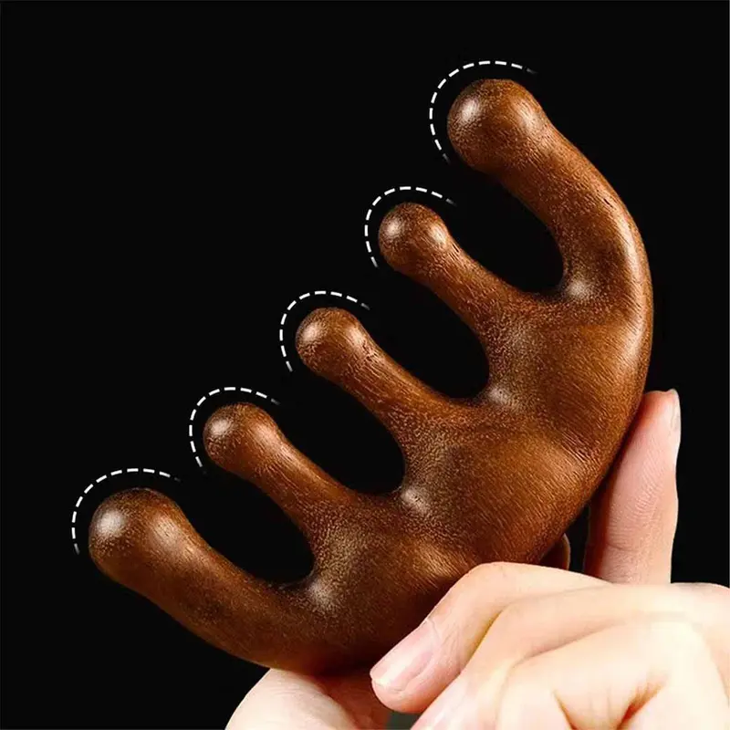 Lược Mát Xa Đầu, Gua Sha, Chống Tĩnh Điện, Làm Bằng Nhựa Resin, Lược Mát Xa Da Đầu, Làm Bằng Gỗ Đàn Hương, Thích Hợp Cho Nam Và Nữ 6