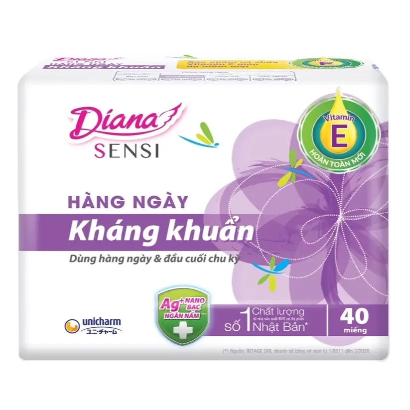 [BVS] Băng vệ sinh combo 6 gói Sensi Hàng ngày Kháng khuẩn 40 miếng Nữ