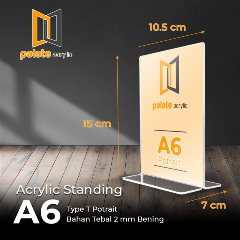 Product Introduction of acrylic / akrilik tent card a6 / no meja / menu / akrylik 19