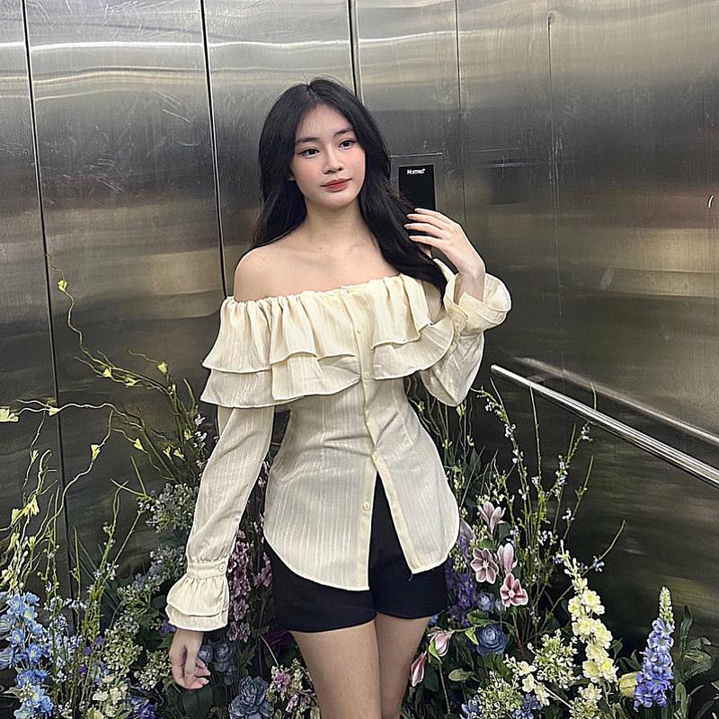 (XẢ KHO) ÁO SƠ MI TAY DÀI _ KHÁNH VY STORE(10757) Nữ Women