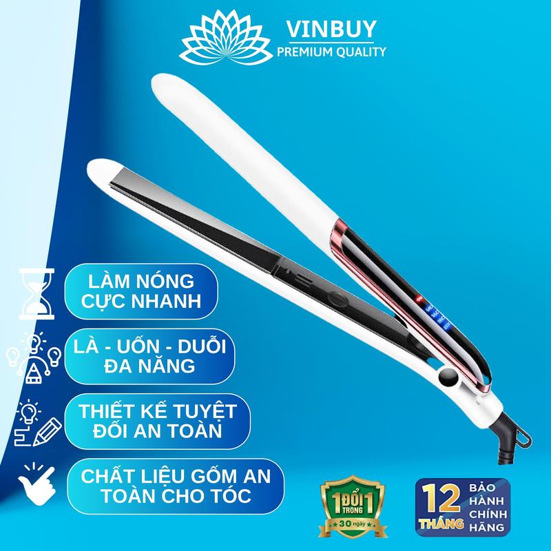 Máy UỐN ÉP LÀ Tóc Đa Năng 3 Trong 1 Kết Hợp Duỗi Uốn Tạo Kiểu Tóc Thông Minh – Dùng Cho Salon Tóc & Tại Nhà – Chính Hãng VinBuy