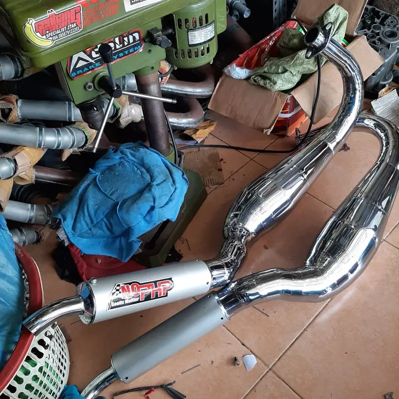 Knalpot rx king rx spesial knalpot racing knalpot kolong kobra finising krom parnikel 1