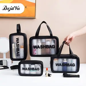 Dejavu Pouch Travel Makeup Anti Air Murah Tas Kosmetik Organizer Traveling Transparan Bag Alat Mandi HSB238