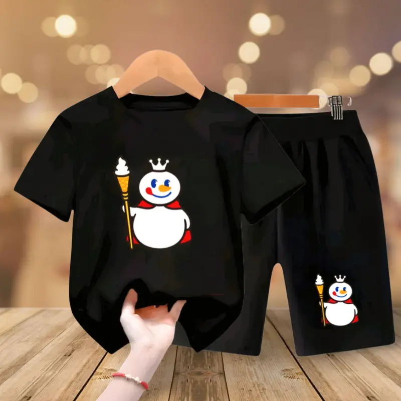 Setelan Baju Kaos Mixue Anak Usia 1-12 Tahun Pakaian Anak Laki-Laki dan Perempuan 2