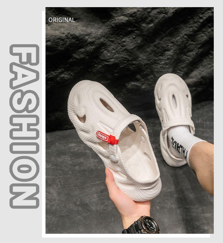 Product Introduction of Waste Soil Wind Cocoon Breaking Series Men's Outdoor Casual 2025 New Beach Sports Two-Way Wear Driving Non-Slip Pump 14