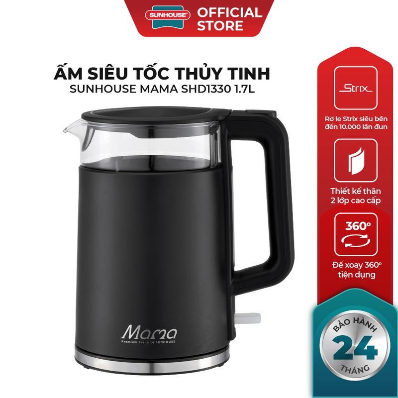  Ấm siêu tốc thủy tinh 1.7 L SUNHOUSE MAMA SHD1330 
