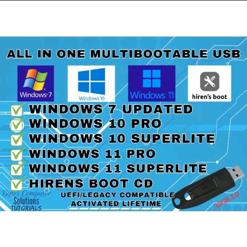 MULTIBOOTABLE USB FLASHDRIVE SET D 32gb 3.0 - TikTok Shop Philippines