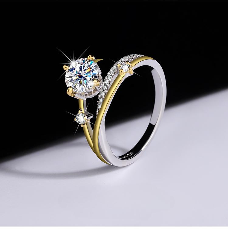 Product Introduction of 【#188】1CT Four-Claw Moissanite RIng In 925 Sterling Silver 2