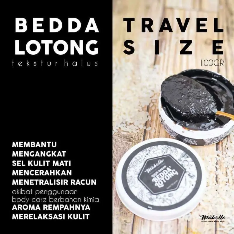 Mabello Bedda Lotong 100gr lulur hitam