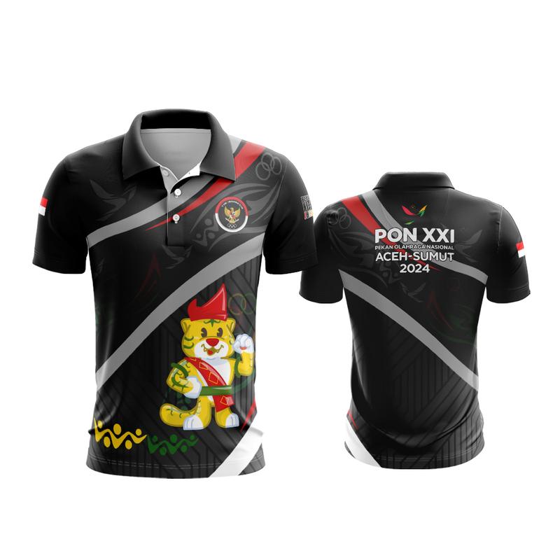 Product Introduction of Baju pon xxi aceh sumut pria Kaos berkerah pria baju pon aceh lengan pendek Cepat Kering Custom Kain 48