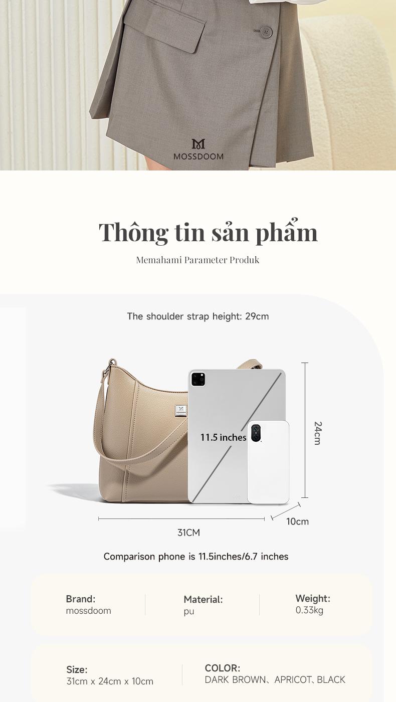 Product Introduction of MOSSDOOM Lucie Bag Túi đeo vai thời trang nhẹ và đa năng 13