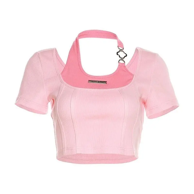 ÁO THUN NỮ ĐẸP CROPTOP PHỐI KHOEN CHẠY SỌC TETE8 4