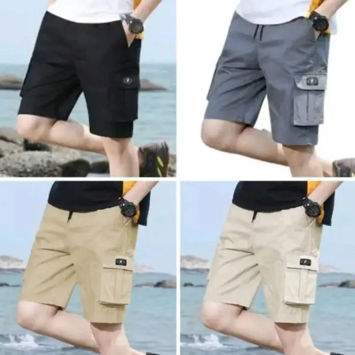 CELANA CARGO PENDEK PRIA COWOK SIZE JUMBO BIG SIZE DEWASA KARGO MURAH KATUN TEBAL SANTAI Fit Melar Distro Shorts Karet