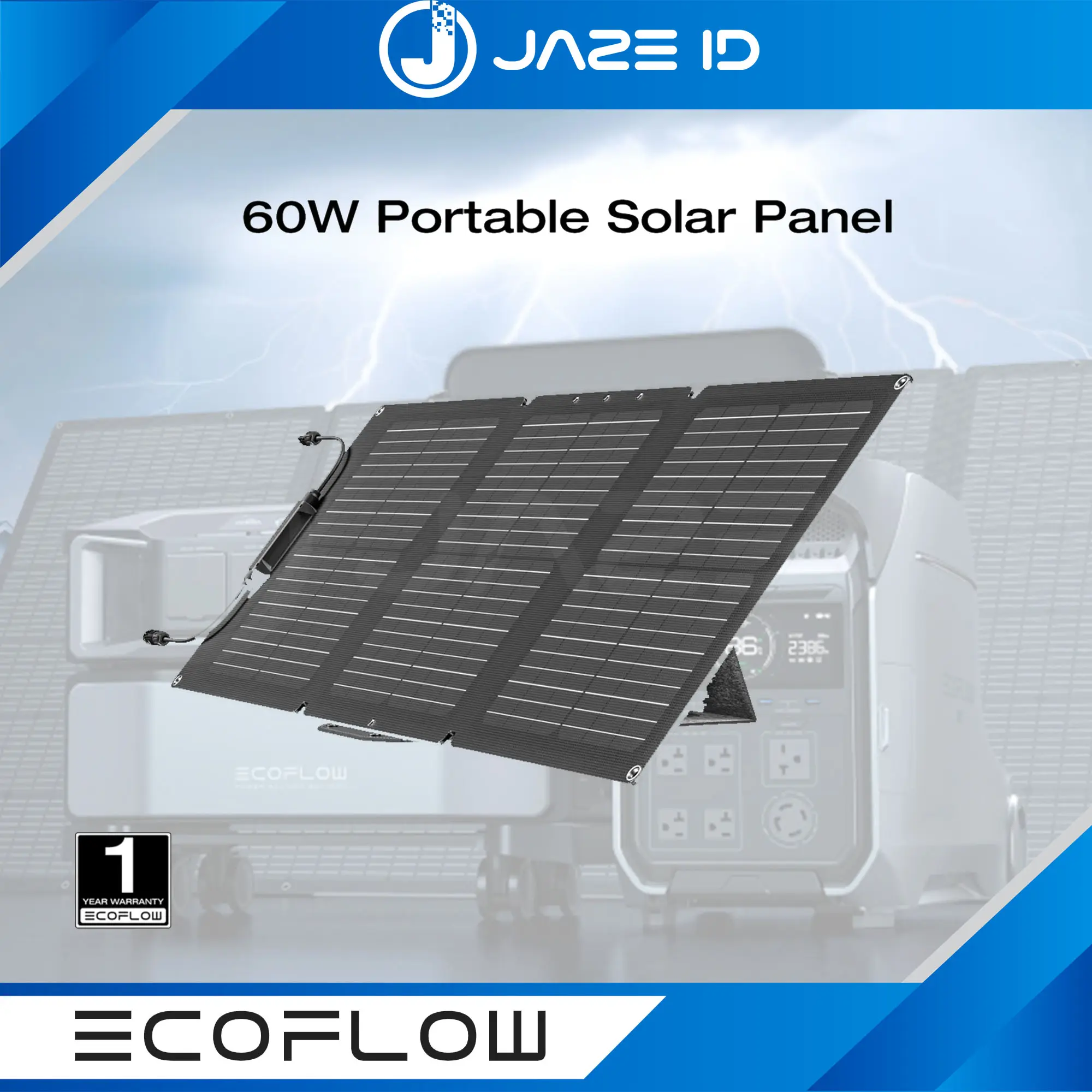 EcoFlow Solar Panel Portable 60 Watt Compact Size 60W Universal
