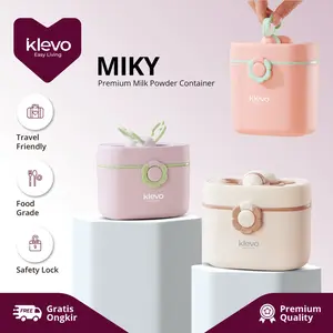 KLEVO MIKY  Milk Powder Container Tempat Susu Bubuk Bayi BPA Free 410 ML & 600 ML Travel Friendly & Anti Tumpah