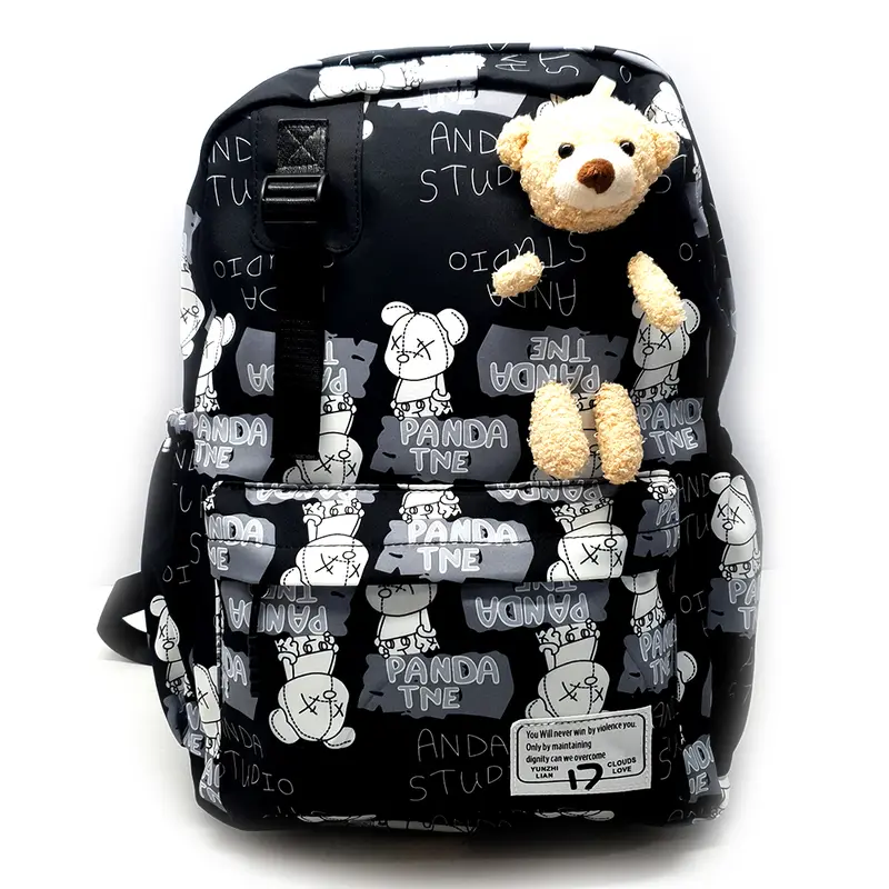 Tas Ransel Sekolah CLOUDS LOVE Muat Laptop Backpack Anti Air Boneka - 3635 5