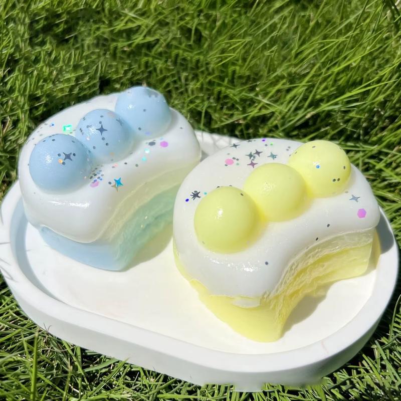 Squishy Simulated Funny Soy Milk Cream Cake Dessert Soft Elastic ...
