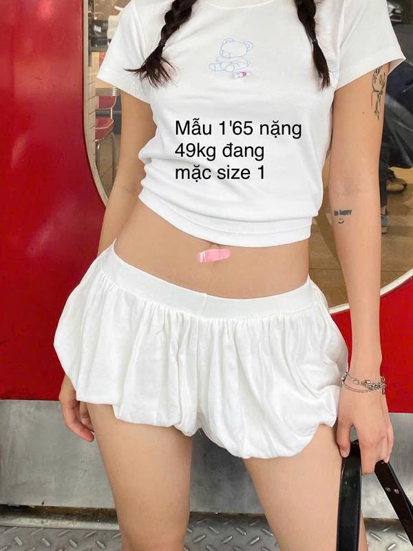 ( XẢ KHO ) Quần Bí Non 2 lớp chất thun 100% cotton nữ đáng iu Top WOMEN cổ tròn quần short  caro bí ngô Voan Voi