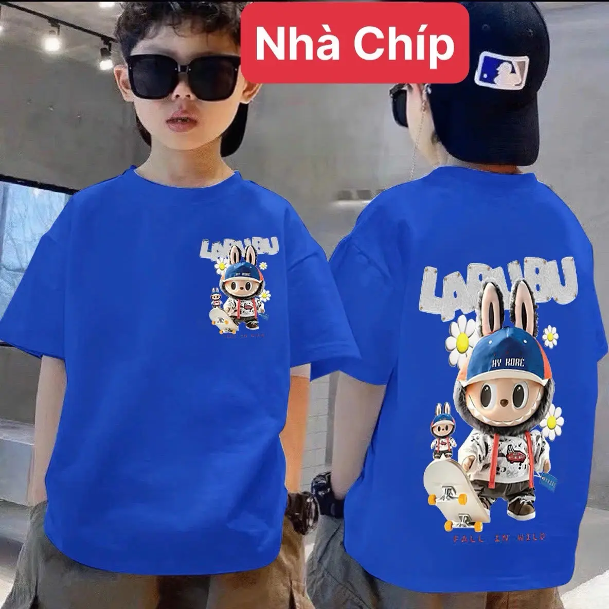 Áo BT/BG  in hình Lububu, chất cotton mềm mịn, size từ 10-60kg