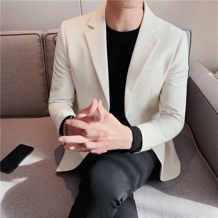 Product Introduction of Slim Fit Men's Blazer Korean Style Ins Trendy Cool High-End Casual Suit Business Formal Hairstylist Jacket Footwear 22