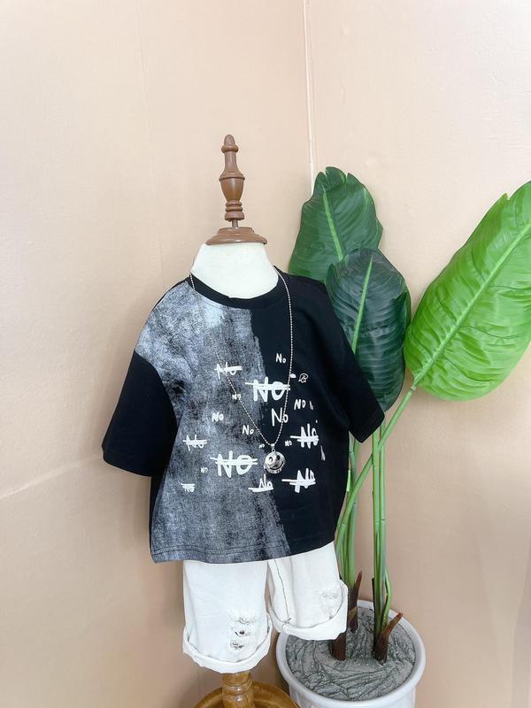 [GẠO.BABY] Set quần áo bé trai : áo thun NO mix quần jean trắng rách chất chơi cho bé by GẠO BABY