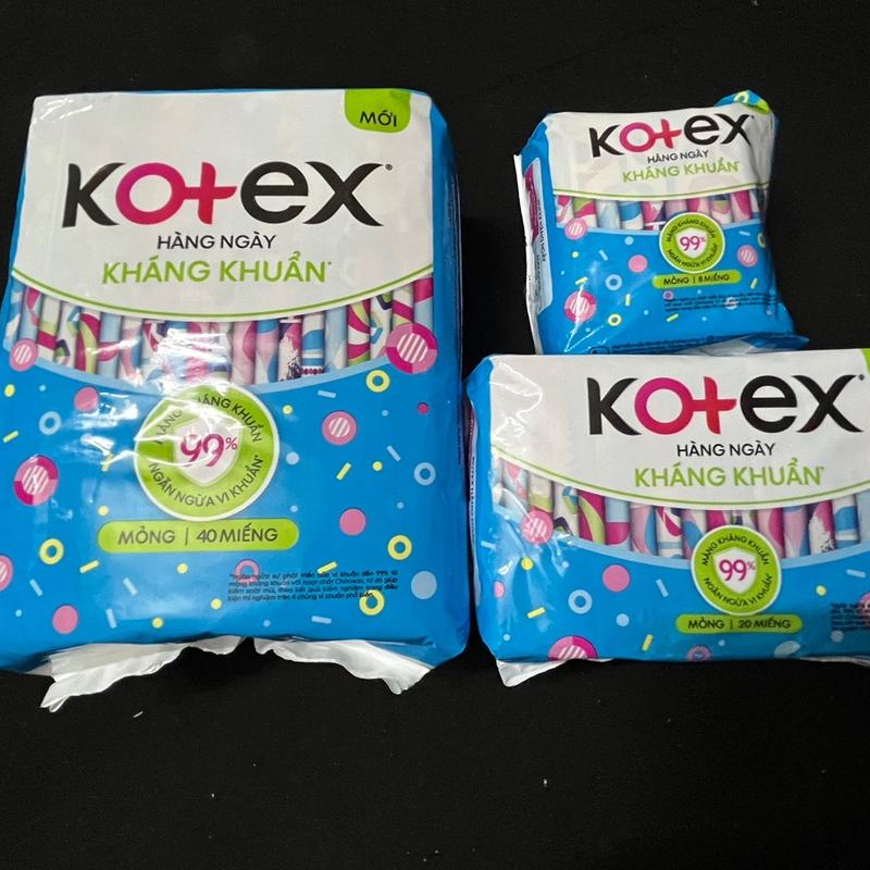 Băng vệ sinh hàng ngày loại 15cm ngày đầu cuối chu kì kotex 40 miếng 20 miếng 8 miếng dài 15cm cho ngày đầu cuối chu kỳ