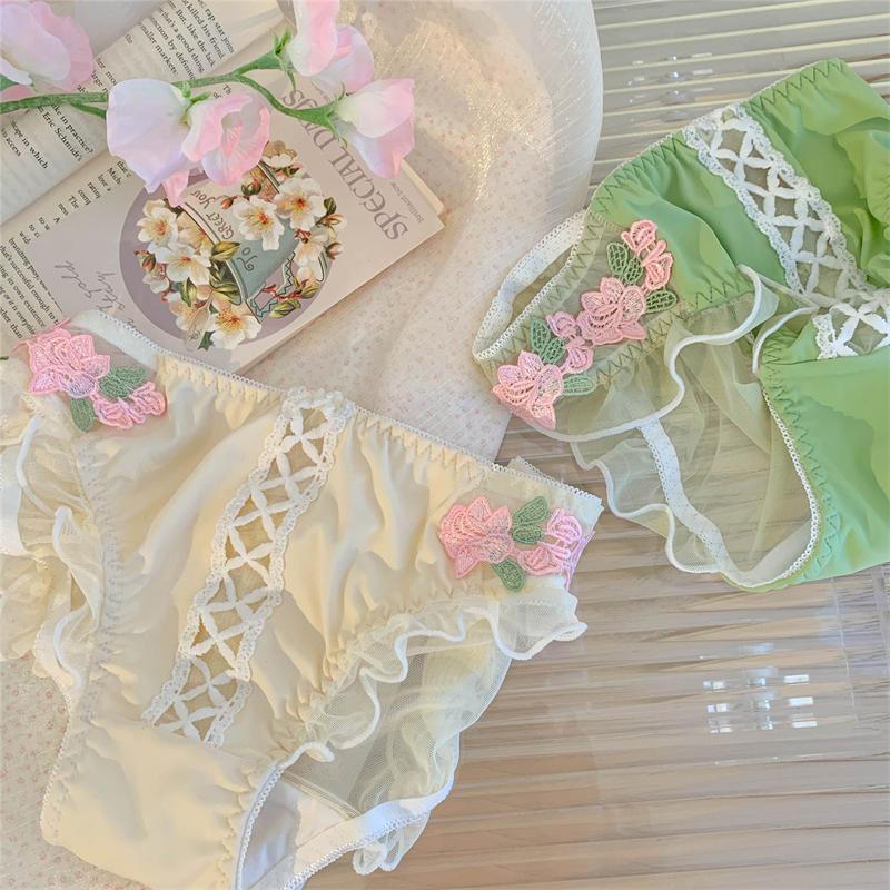 Quần Lót Gợi Cảm, Phong Cách Nhật Bản, Cạp Thấp, Thiết Kế khoét Gợi Cảm, Thêu Cô Gái, Ngọt Ngào Và Dễ Thương, Dành Cho Nữ, 2024 Hàng Mới Về, Rozen Maiden 2