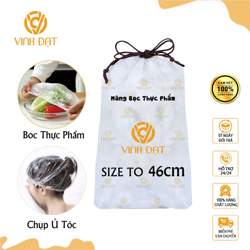 Túi 70 chiếc Màng Bọc Thực Phẩm Bo Chun Size To 46cm Chính Hãng Vinh Đạt
