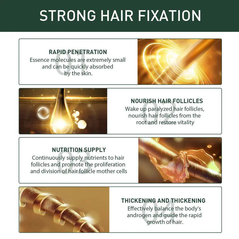 Thickening Hair Serum, Hair Root Care Oil, Scalp Care Oil, Natural Serum, Professional Hair Care Product for Men & Women 4