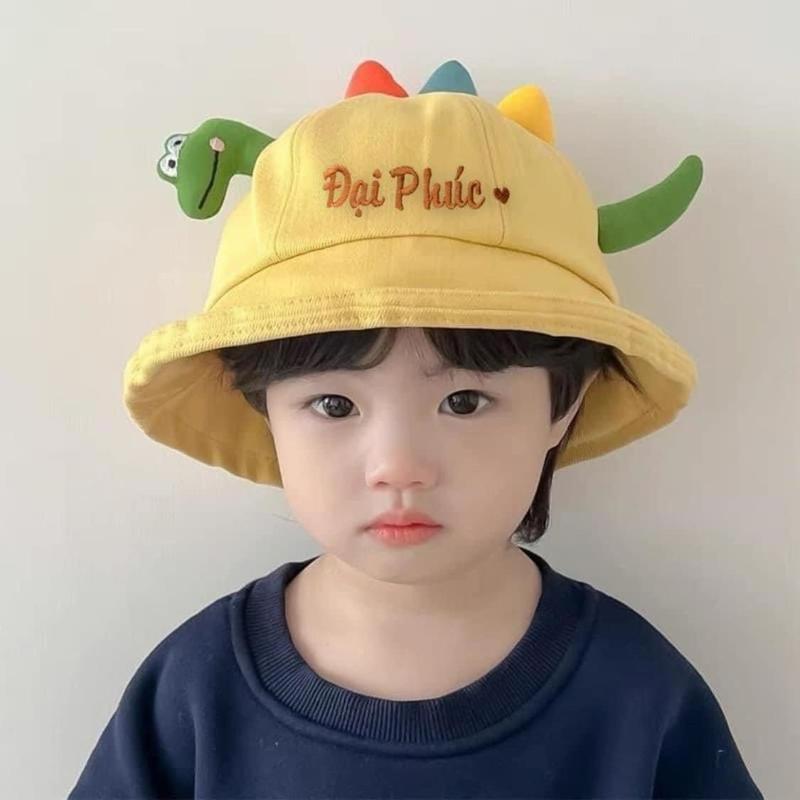 Mũ Thêu Tên hình khủng long siêu dễ thương phong cách hàn quốc cho bé trai và gái