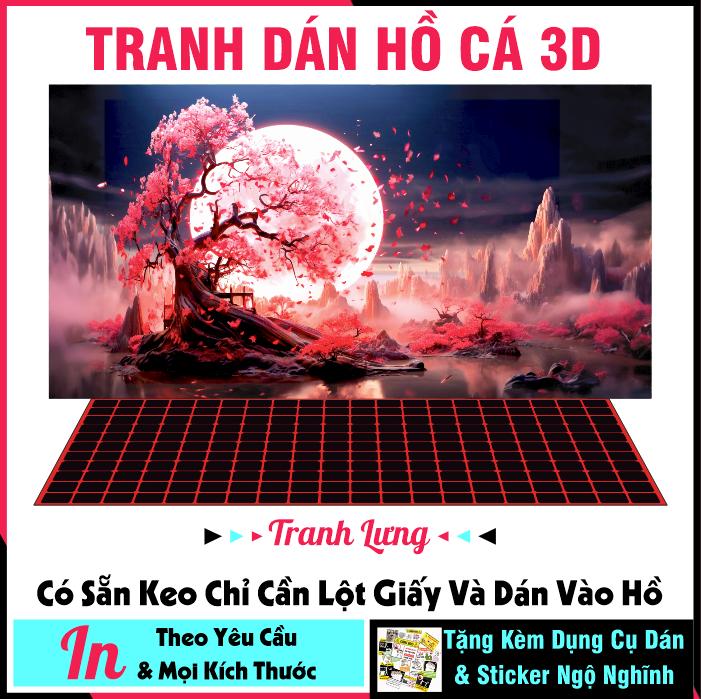 Tranh dán hồ cá 3d - dán bể cá cảnh - dán hồ cá thuỷ sinh - CÓ SẴN KEO DÁN - NHIỂU KÍCH THƯỚC