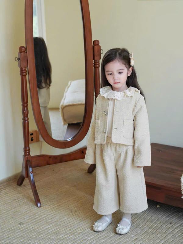  Áo khoác dạ lông Tweet  cao cấp cho bé gái phong cách hàn quốc_T57 dưới 35kg 