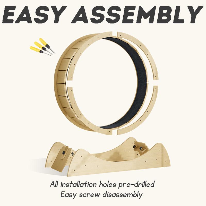 Product Introduction of Silent rolling solid wood fiberboard cat and dog treadmill running wheel pet exercise fitness gym toy 62