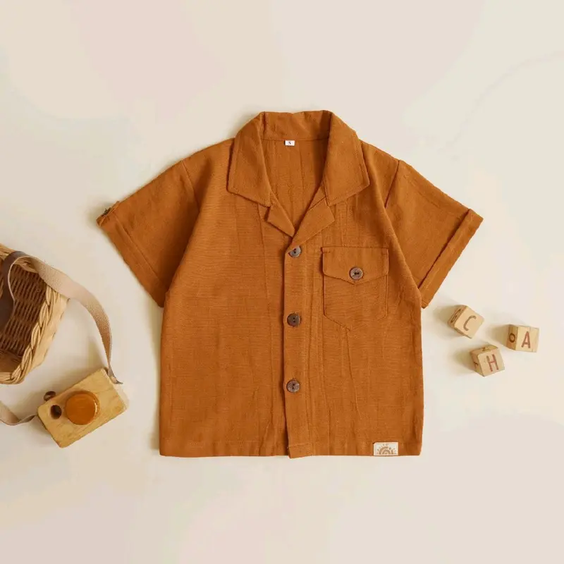 KiddyGLEE | Kemeja linen anak laki-laki perempuan | kemeja anak unisex 4