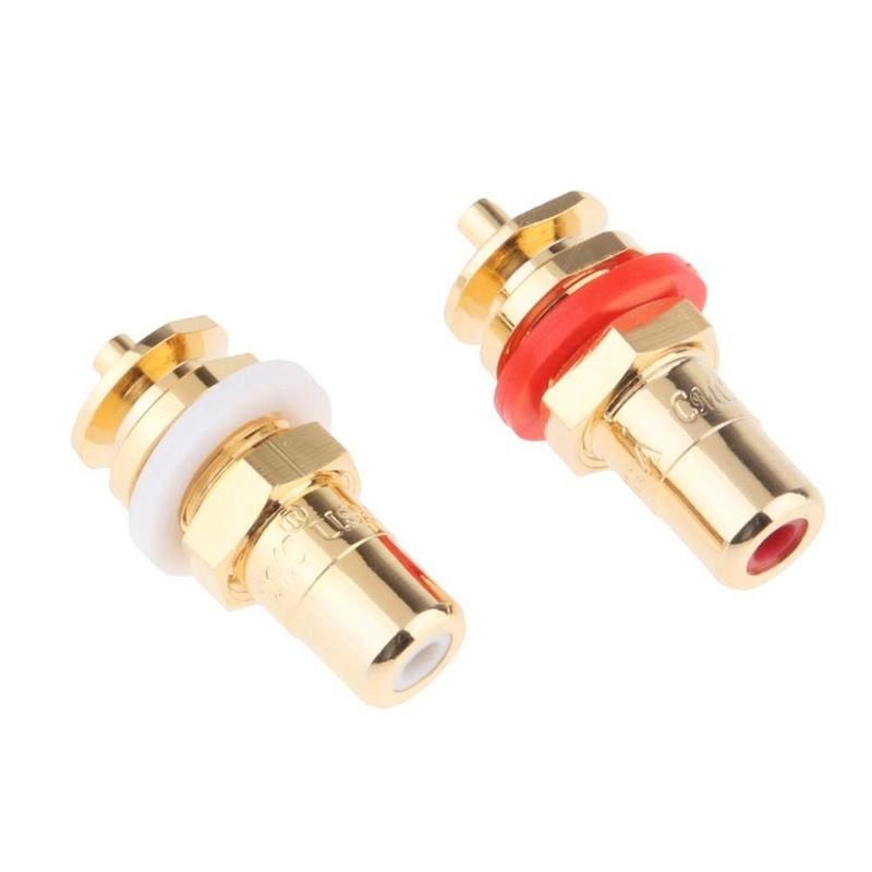 Pair Terminal Plug Socket Chassis Panel Mount - 4
