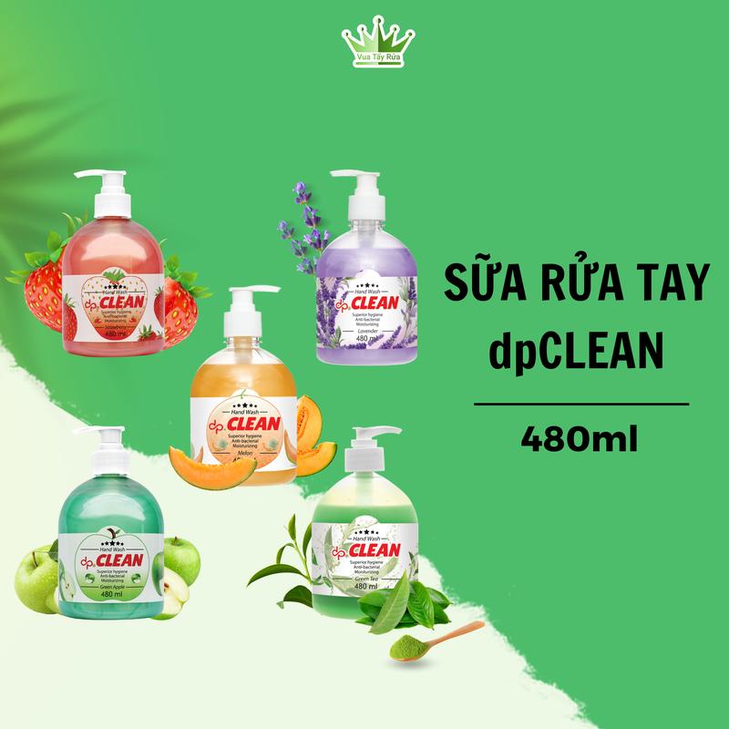 Sữa Rửa Tay dp CLEAN 480ml - Ngăn ngừa vi khuẩn và dưỡng ẩm . Hàng chính hãng bình  xịt nước xà phòng