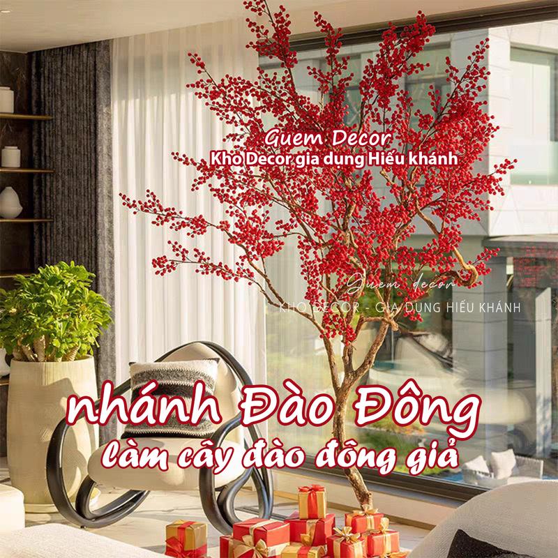 Nhánh Đào đông để làm cây đào đông giả (link mua 10 nhánh, 50 nhánh, 100 nhánh, 150 nhánh) Trang Trí Nhà, Decor Tết Decor Phòng Phòng Khách quân decor