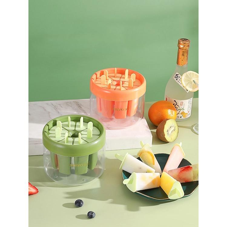 Khuôn Làm Kem Que Tiện Lợi 8 Ngăn Chất Liệu Nhựa PP Chất Lượng Cao An Toàn Dễ Dàng Tách Kem