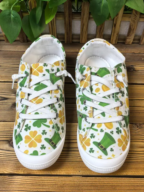 Women's Cartoon Print Lace Up Low Top Sneakers, Casual Comfortable Sports Shoes for Daily Wear, Female All-match Round Toe Shoes for Daily Wear 0