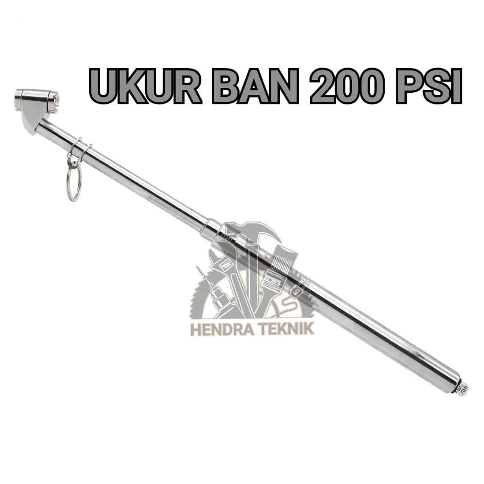 ALAT UKUR BAN 200 PSI ALAT UKUR TEKANAN ANGIN 14bar TIRE PRESSURE GAUGE PEN BESI Car