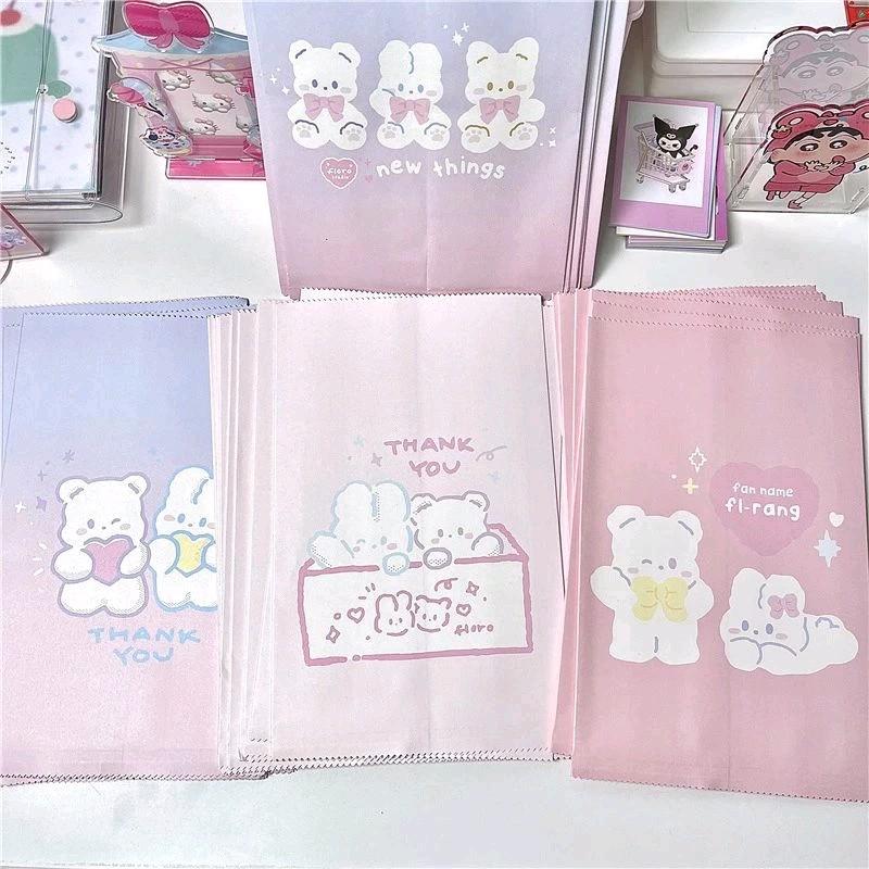 Sét 10 Túi Giấy Mini Đựng Quà Tặng Hình Gấu Cute