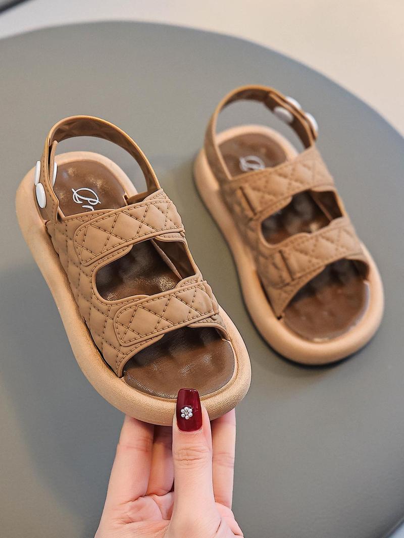 Product Introduction of Unisex's Summer Fashionable Quilted Design Quilted Sandals, Casual Soft Sole Sandals for Beach, Non-slip Sandals for Boys & Girls 7