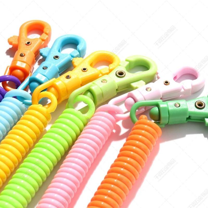 Phụ Kiện Dây Chuyền Chìa Khóa, Dây Coil Co Giãn, Co Giãn, Coil Có Thể Thu Vào, Giá Đỡ Dây Chuyền Chìa Khóa, Móc Chìa Khóa Còi, Móc Chìa Khóa, Móc Chìa Khóa, Móc Chìa Khóa Lò Xo, Thích Hợp Cho Hành Lý Và Thẻ Chìa Khóa ID, Vòng Tay, Móc Chìa Khóa Lò Xo Wome 0
