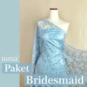 Paket BRIDESMAID PREMIUM / Seragam Keluarga/ Lamaran/ Wisuda - Dusty Blue
