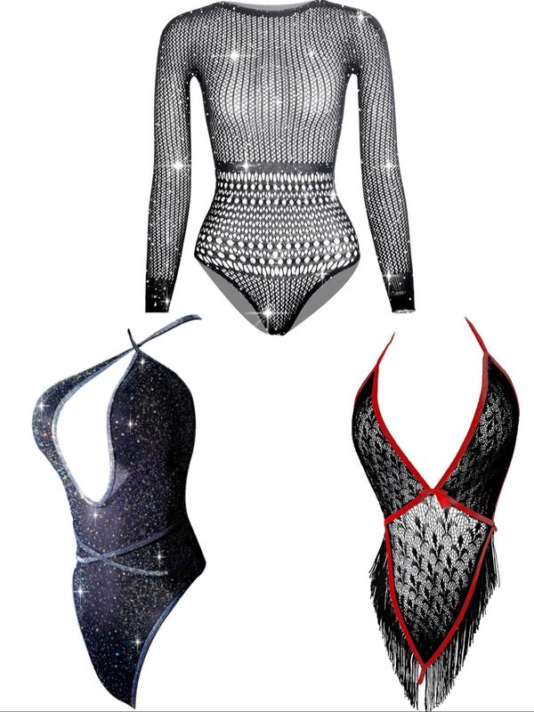 Sexy Vacation Solid Color Fringed Trim See-Through Backless Swimsuit Three Piece Set(4 Colors) Sexy Vacation Solid Color Fringed Trim See-Through Backless Swimsuit Three Piece Set(4 Colors)