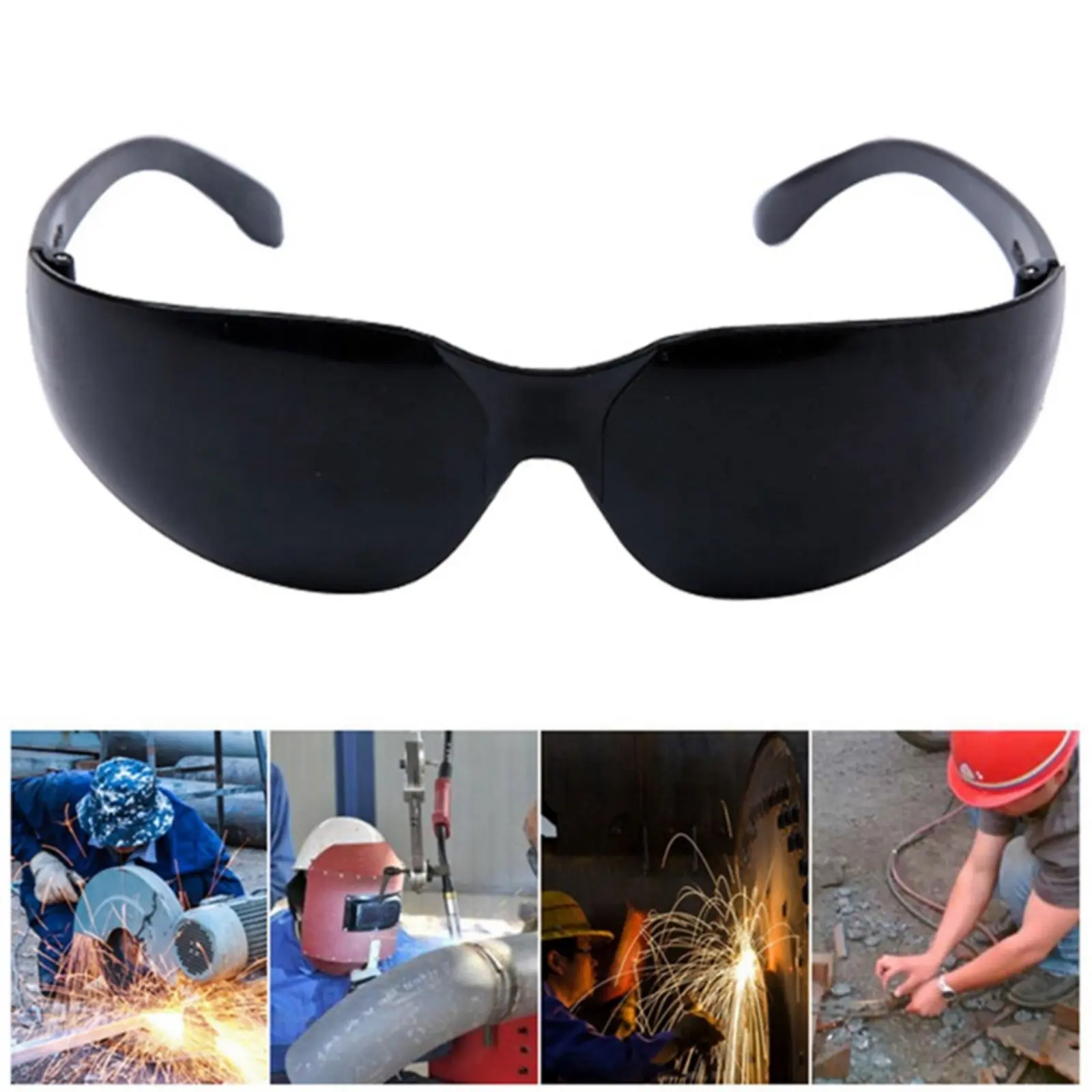 Black Anti-strong Photoelectric Welding Protective Glasses Argon Arc Welding Goggles