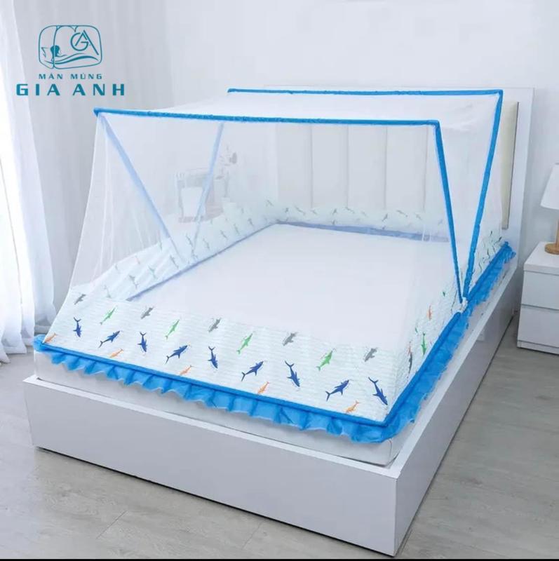 Màn Xếp Thông Minh GIA ANH - Màn Khung Xếp Gọn Cải Tiến - Màn Ngủ Tiện Lợi, Dễ Dàng Sử Dụng - Chống Muỗi Và Các Loại Côn Trùng Hiệu Quả - Bảo Hành 18 Tháng